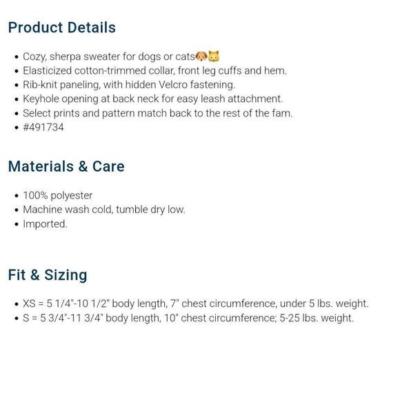 Rib-Panel Gingham Sherpa Pet Jacket - Picture 5 of 8